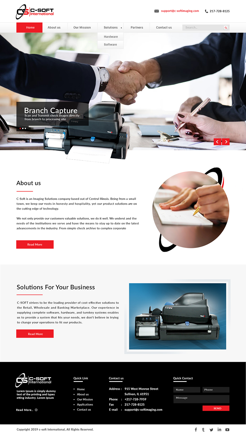 Web Design by bdesigner9 for F.M.P.Inc., dba: C-SOFT International | Design #20865318