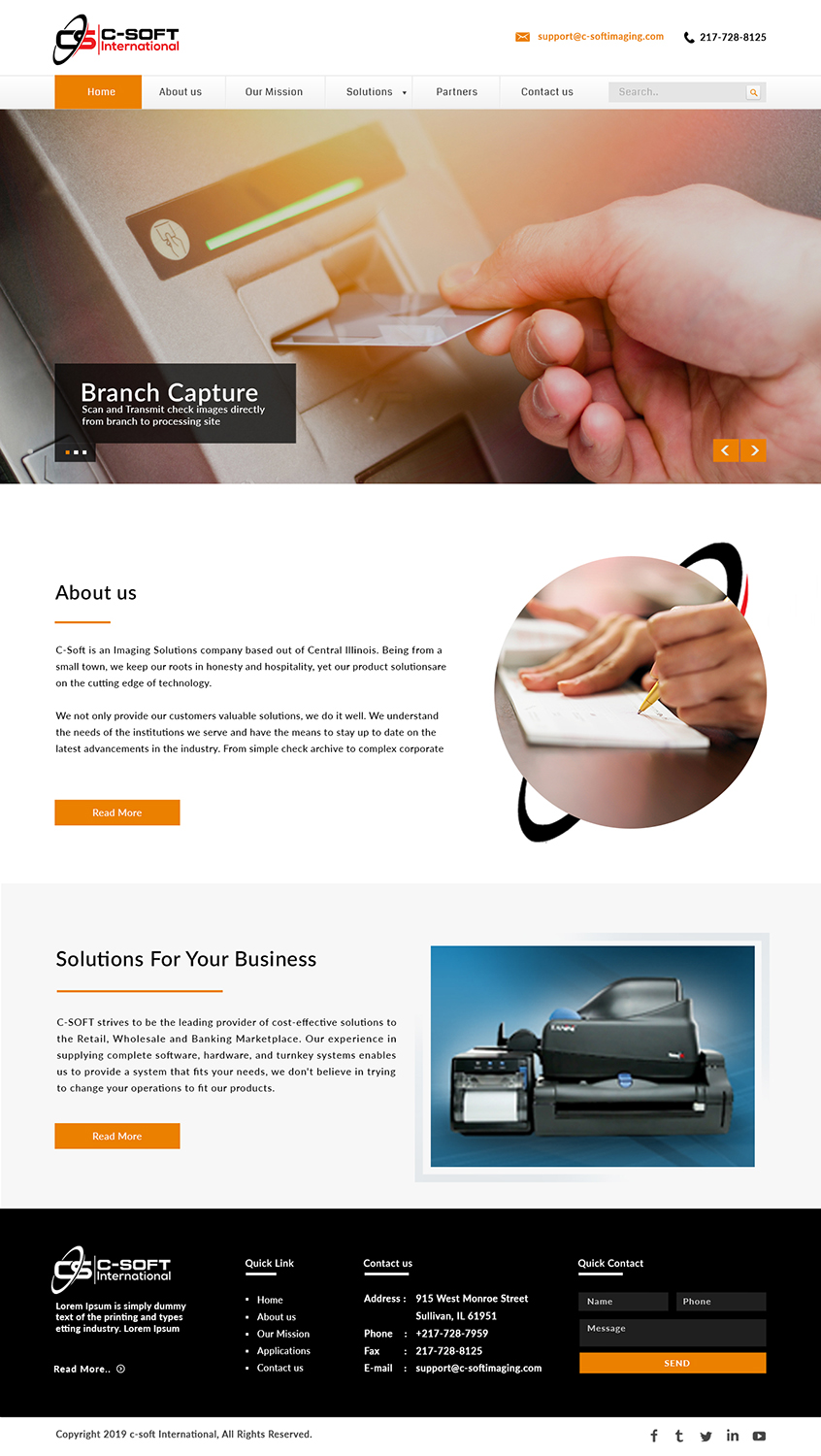 Web Design par bdesigner9 pour F.M.P.Inc., dba: C-SOFT International | Design #20865319