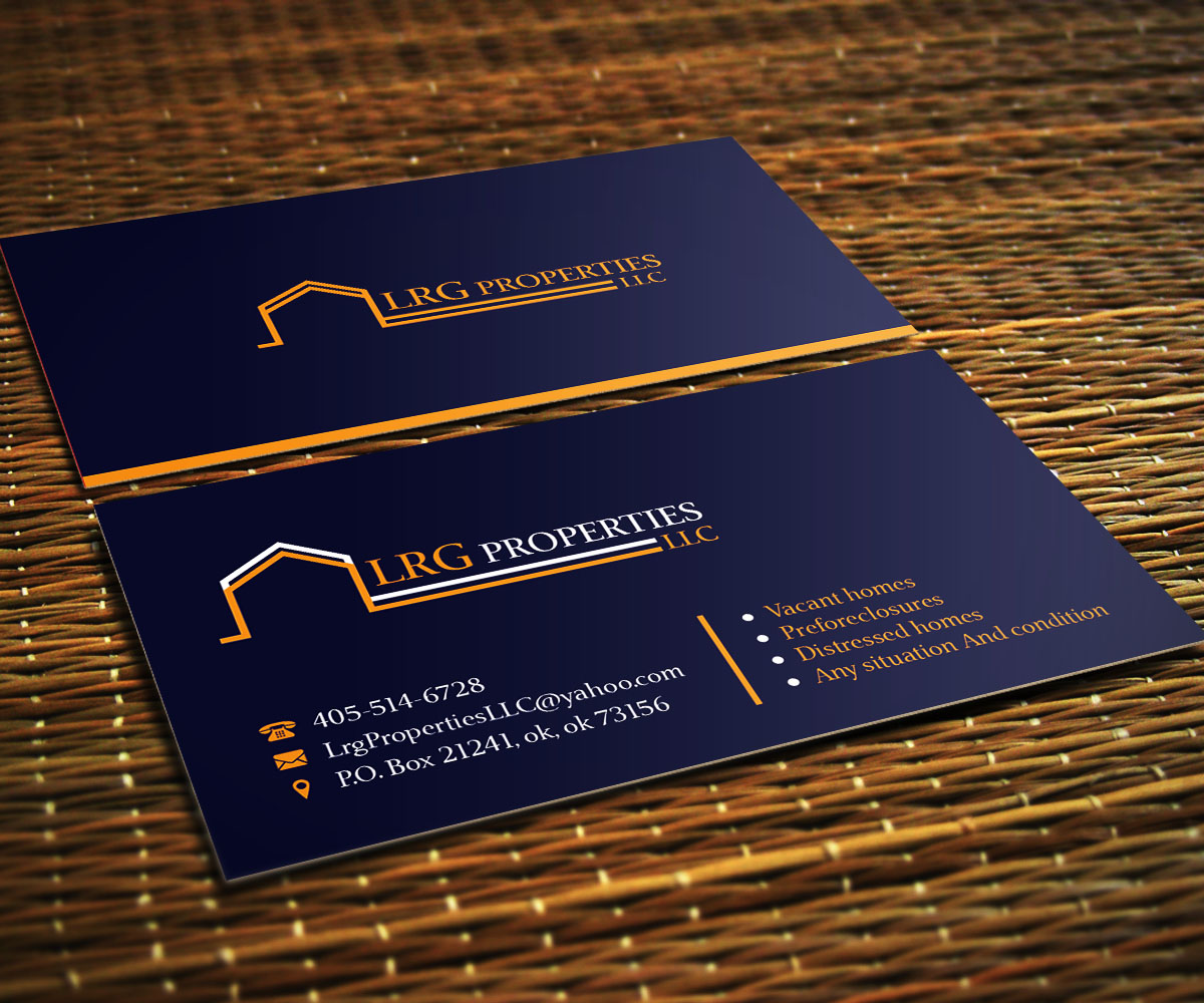 Business Card Design by Saumin Bhavsar for LRG Properties, LLC | Design #14810064