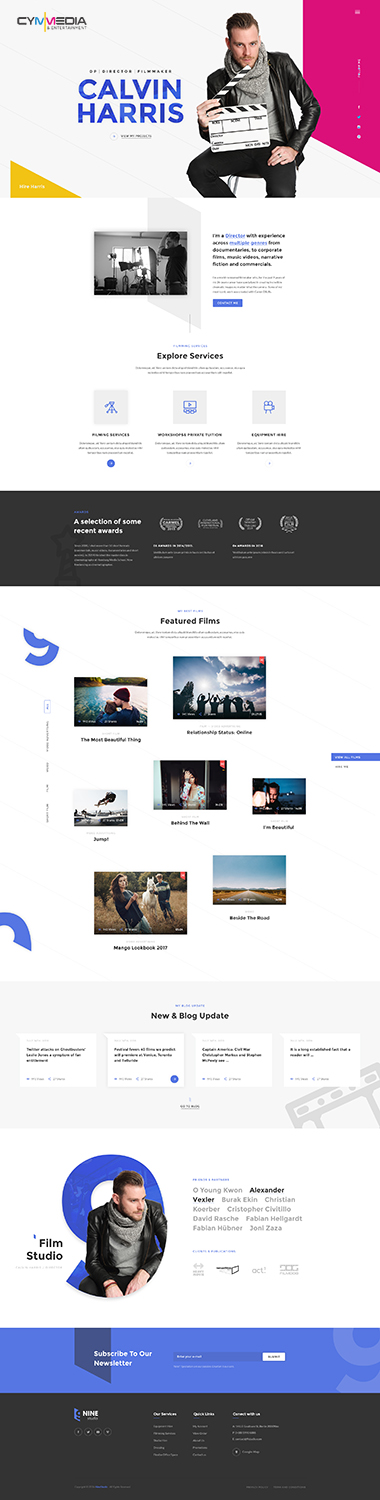 Diseño Web por Pixel Story para CYM Media & Entertainment | Diseño #14191044