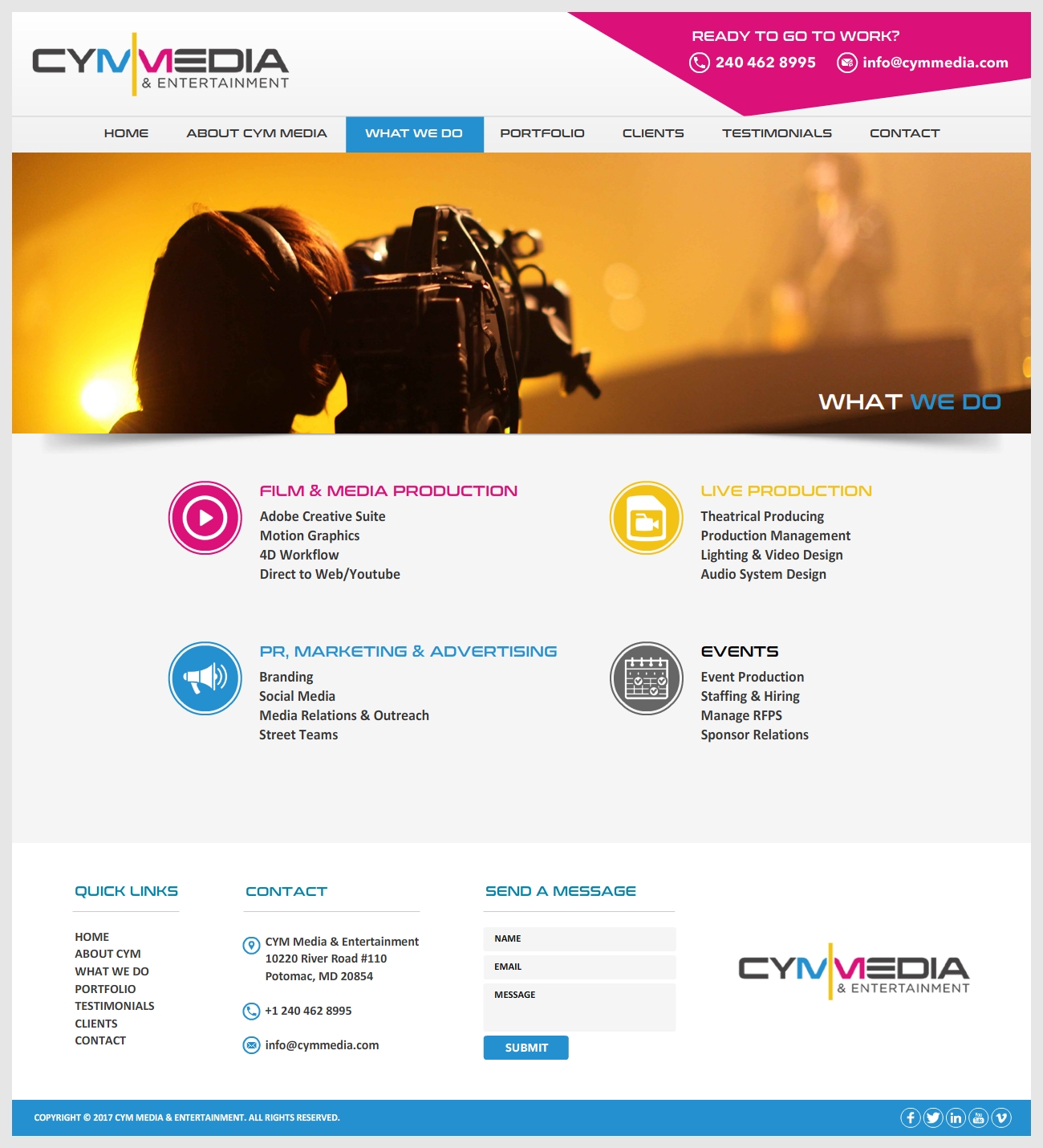 Web Design par -Marc- pour CYM Media & Entertainment | Design #14191845
