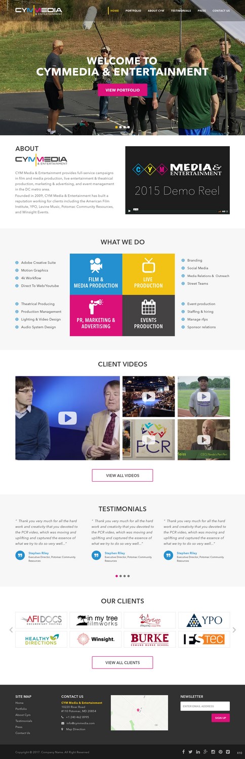 Diseño Web por pb para CYM Media & Entertainment | Diseño #14087483