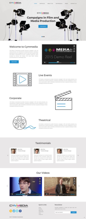 Web Design by pb for CYM Media & Entertainment | Design: #14087484