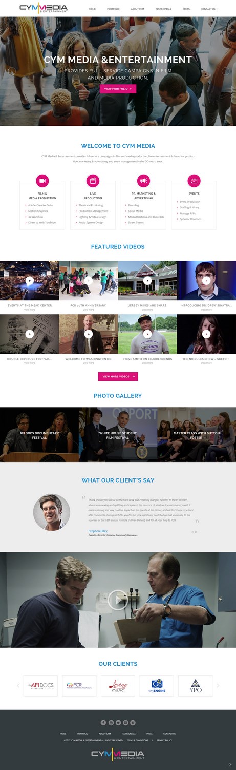 Web Design by pb for CYM Media & Entertainment | Design #14087485