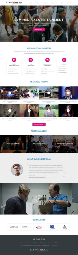 Web Design by pb for CYM Media & Entertainment | Design: #14087485