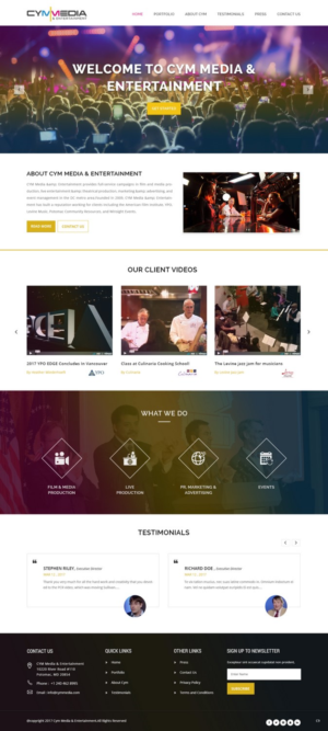 Web Design by pb for CYM Media & Entertainment | Design: #14087486