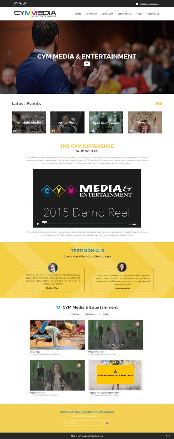 Web Design par pb pour CYM Media & Entertainment | Design #14087487