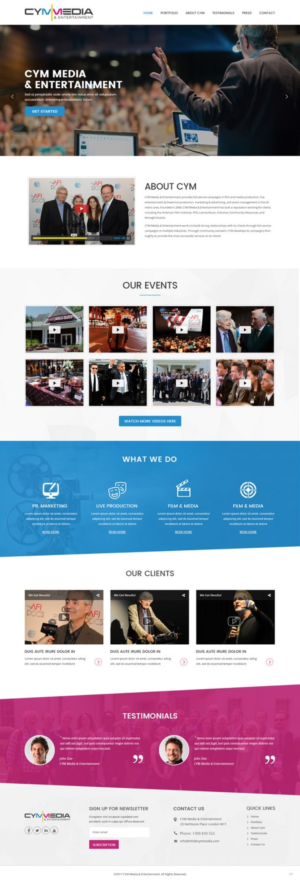 Web Design by pb for CYM Media & Entertainment | Design: #14087499