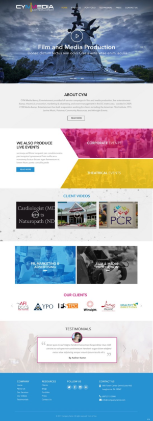 Web Design by pb for CYM Media & Entertainment | Design: #14087501
