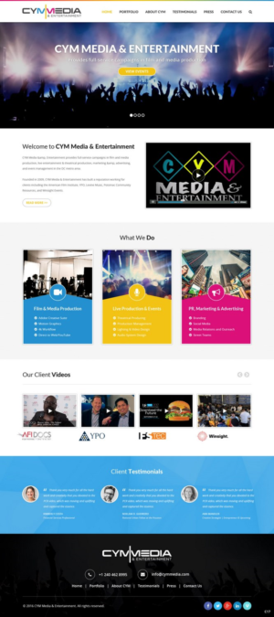 Web Design by pb for CYM Media & Entertainment | Design: #14087502