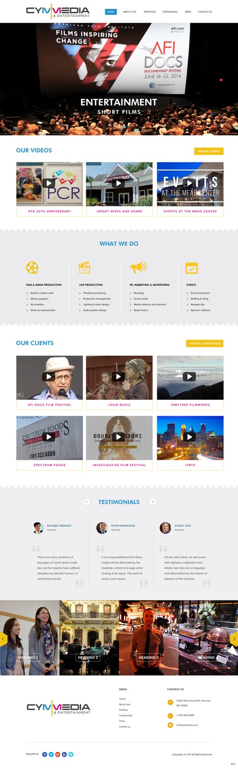 Web Design par pb pour CYM Media & Entertainment | Design #14087503