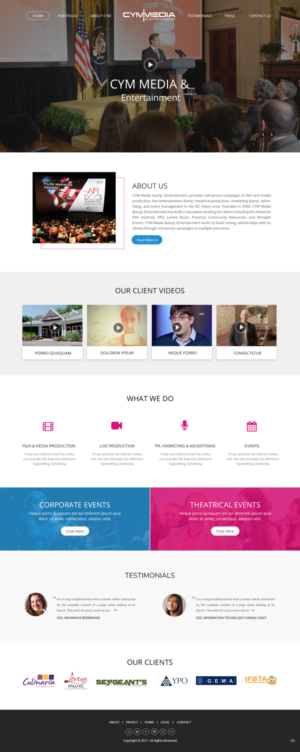 Web Design by pb for CYM Media & Entertainment | Design: #14087519