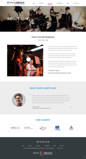 Web Design by pb for CYM Media & Entertainment | Design: #14101085