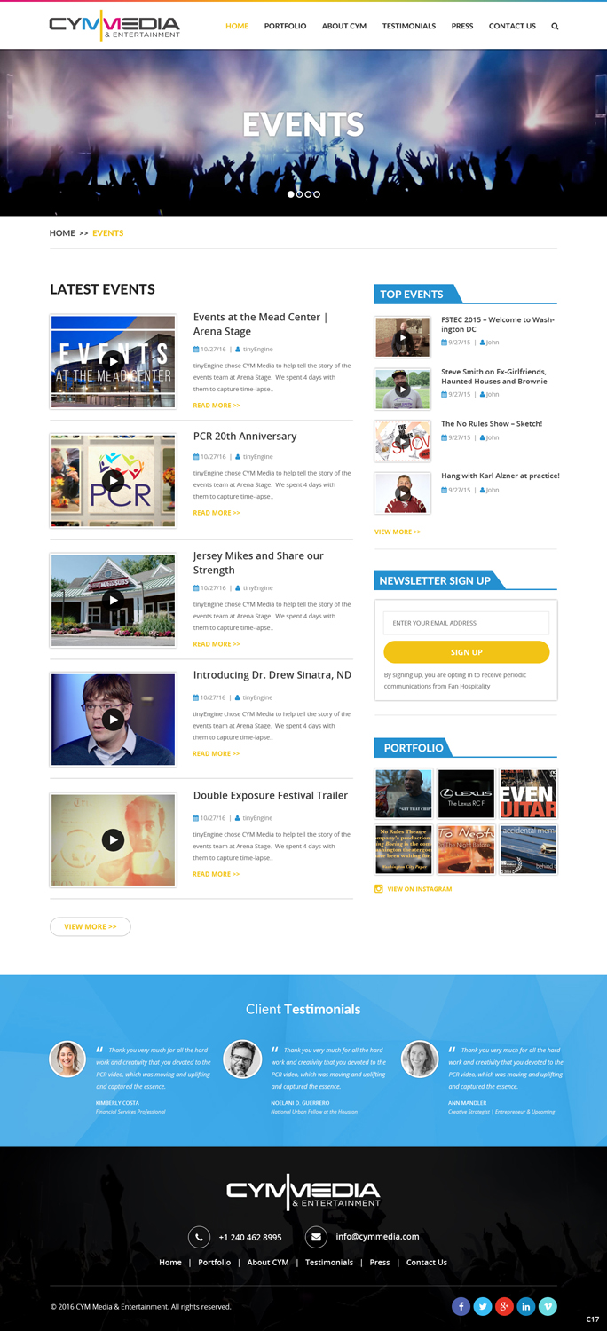 Web Design by pb for CYM Media & Entertainment | Design #14101088