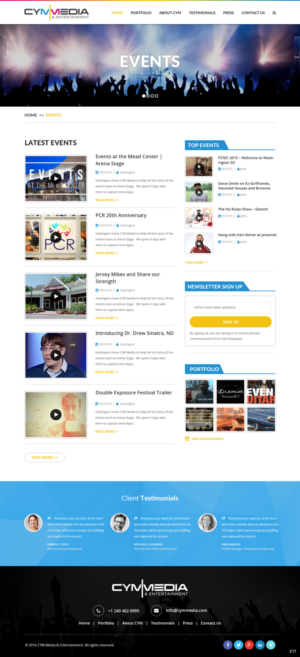 Web Design by pb for CYM Media & Entertainment | Design: #14101088