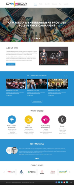 Web Design by pb for CYM Media & Entertainment | Design: #14101091