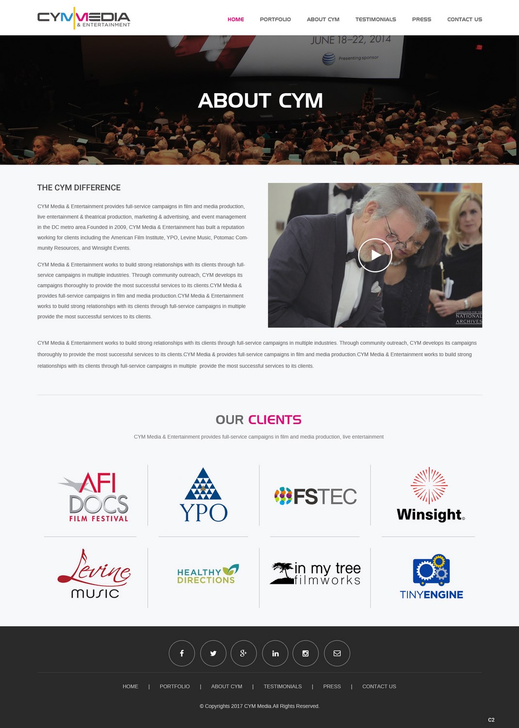 Diseño Web por pb para CYM Media & Entertainment | Diseño #14111918