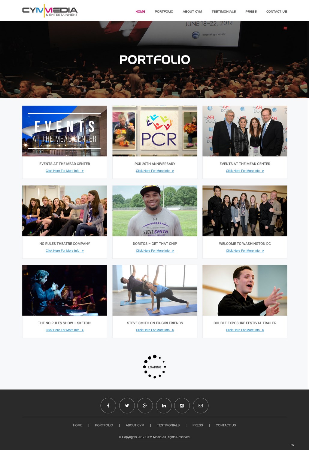 Diseño Web por pb para CYM Media & Entertainment | Diseño #14111919