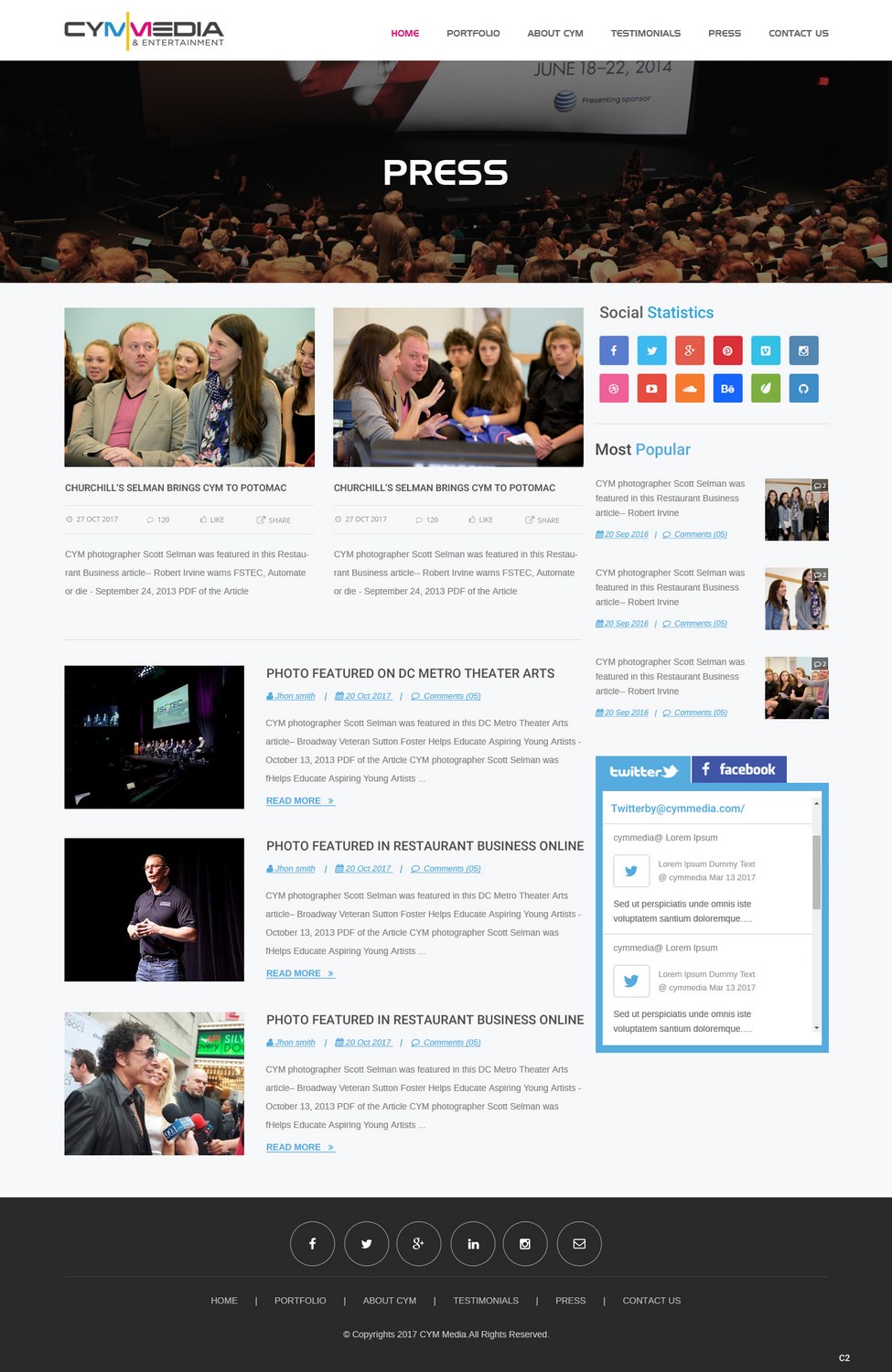 Web Design par pb pour CYM Media & Entertainment | Design #14111923