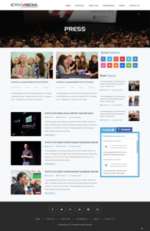 Web Design by pb for CYM Media & Entertainment | Design: #14111923