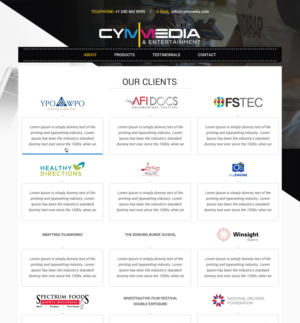 Web Design by Sujit Banerjee for CYM Media & Entertainment | Design: #14141333