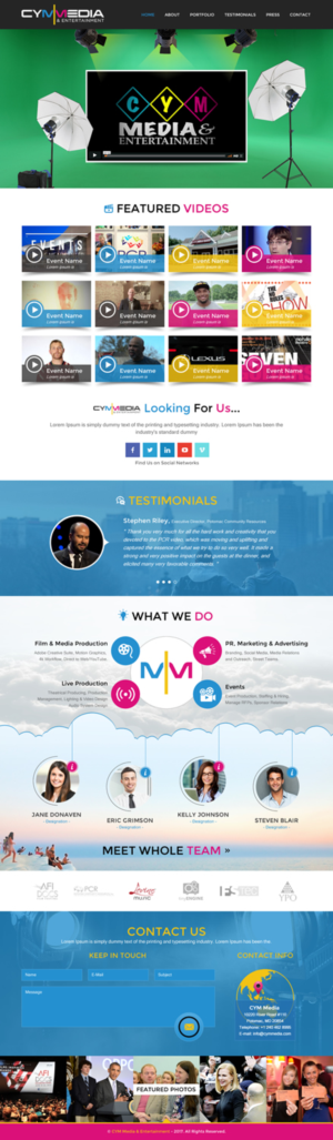 Web Design by rightway for CYM Media & Entertainment | Design: #14090479