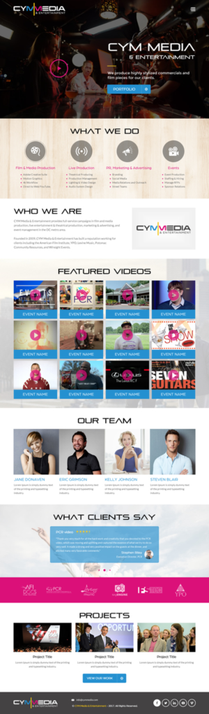 Web Design by rightway for CYM Media & Entertainment | Design: #14090481