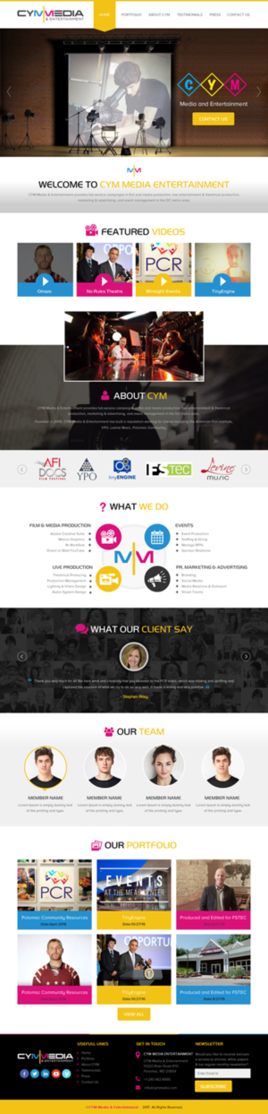 Web Design by rightway for CYM Media & Entertainment | Design: #14090487