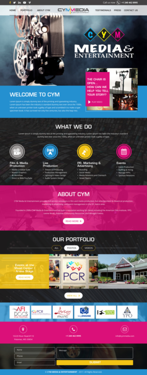 Web Design by rightway for CYM Media & Entertainment | Design: #14090489