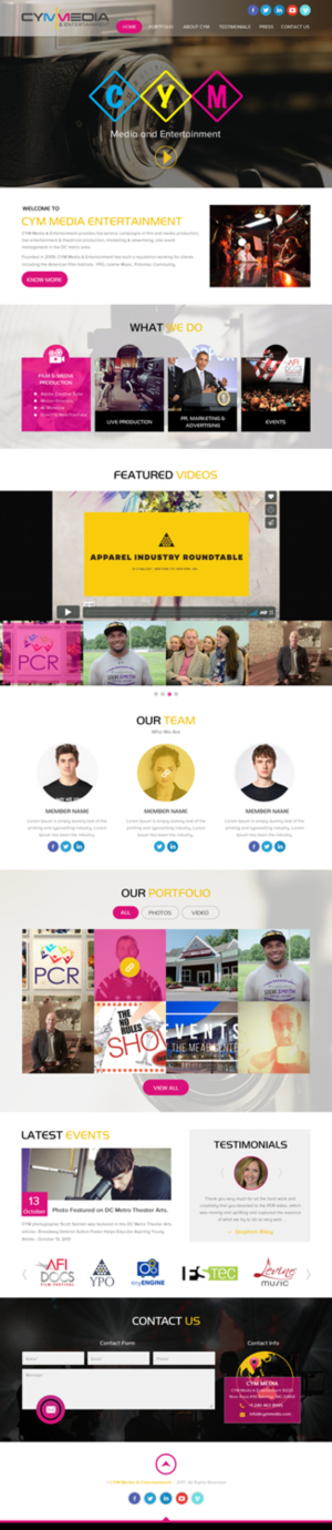 Web Design by rightway for CYM Media & Entertainment | Design: #14090490