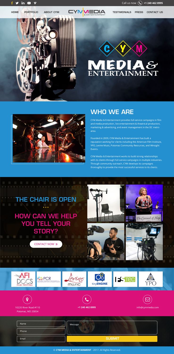 Web Design par rightway pour CYM Media & Entertainment | Design #14370773