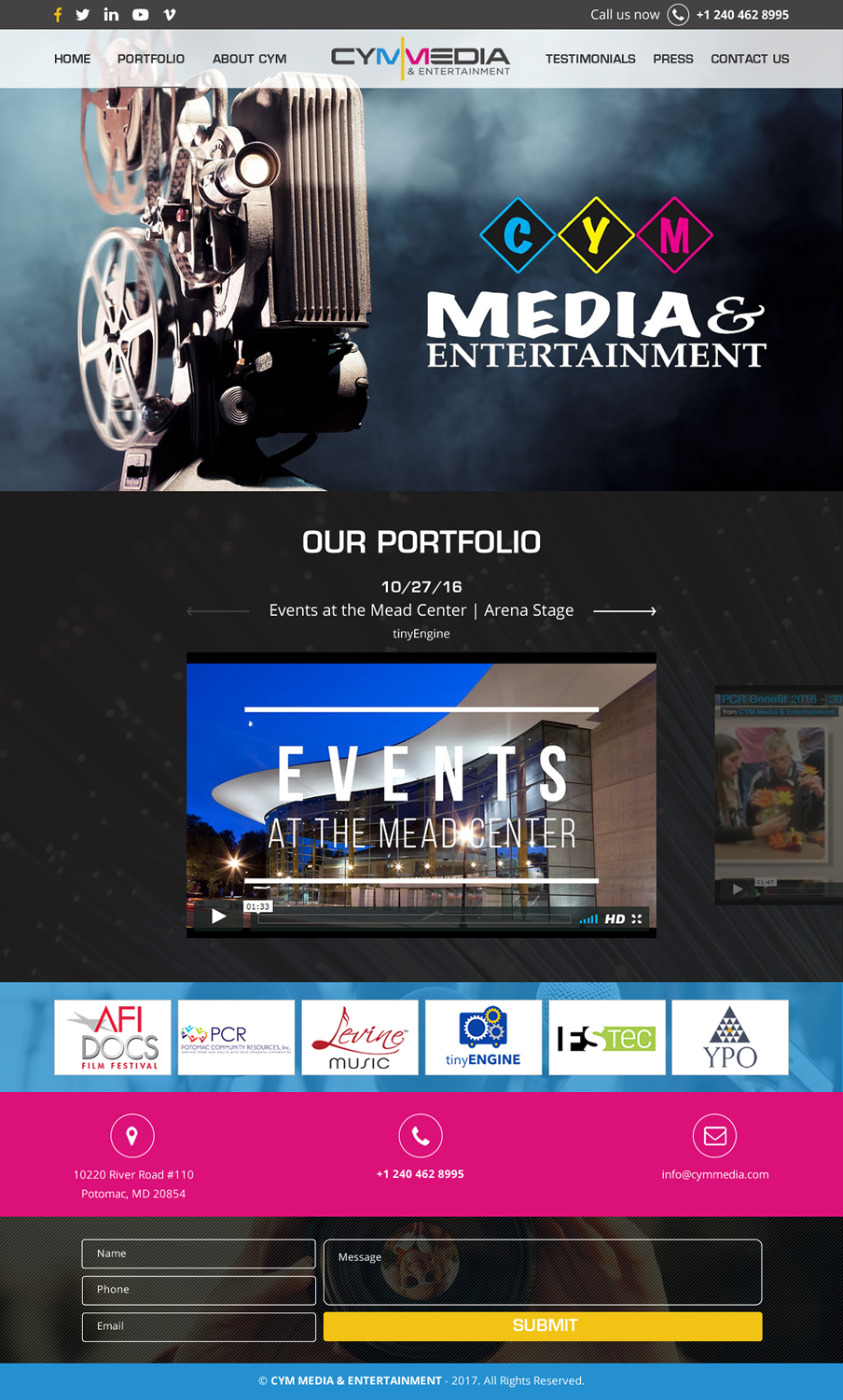 Web Design by rightway for CYM Media & Entertainment | Design #14370774