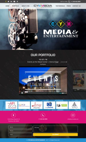 Web Design by rightway for CYM Media & Entertainment | Design: #14370774