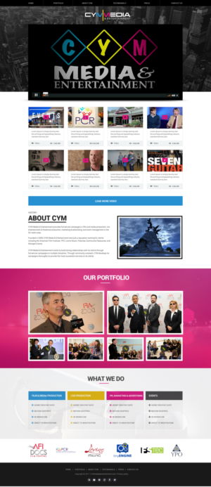 Web Design by Dream Logo Design for CYM Media & Entertainment | Design #14087311