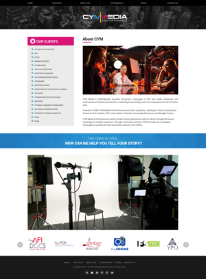 Web Design by Dream Logo Design for CYM Media & Entertainment | Design: #14177799