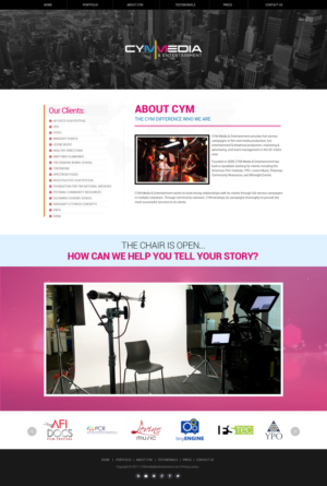 Web Design by Dream Logo Design for CYM Media & Entertainment | Design: #14177801