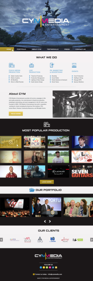 Media and Film Company Needs a New Website | Web Design par bdesigner9