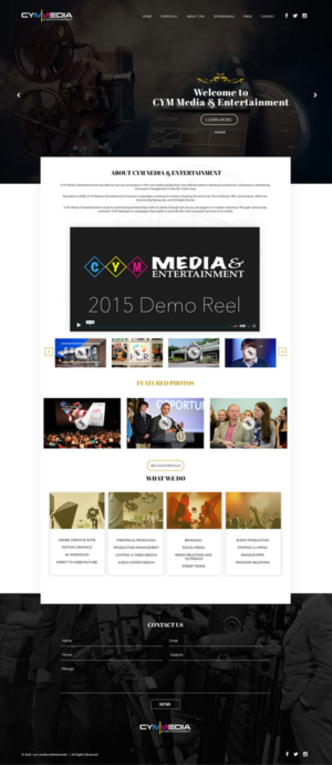 Web Design by Bilalshafique700 for CYM Media & Entertainment | Design: #14163355