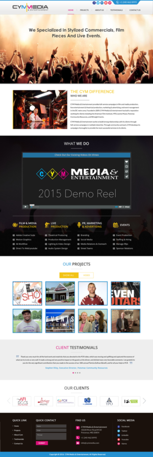Web Design by jdv for CYM Media & Entertainment | Design: #14102017