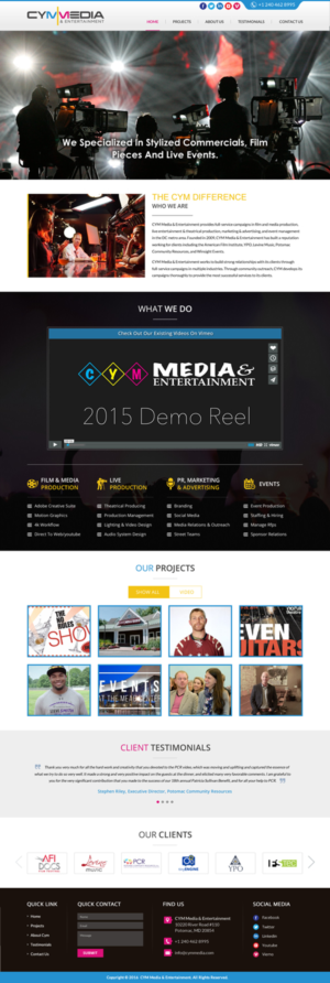 Web Design by jdv for CYM Media & Entertainment | Design: #14102018