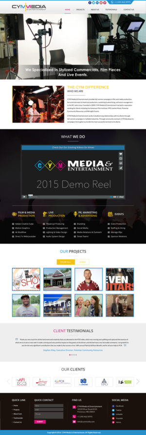 Web Design by jdv for CYM Media & Entertainment | Design: #14102019