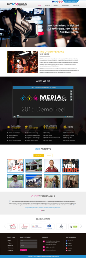 Web Design by jdv for CYM Media & Entertainment | Design: #14102020