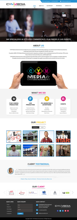 Web Design by jdv for CYM Media & Entertainment | Design: #14102624