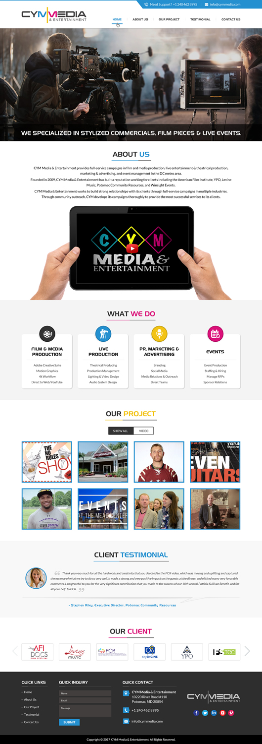 Diseño Web por jdv para CYM Media & Entertainment | Diseño #14102626