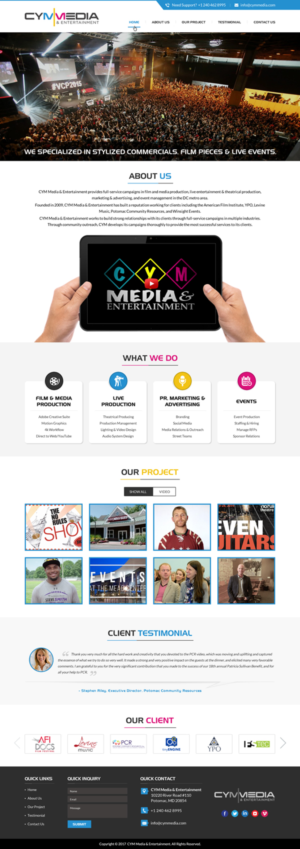Web Design by jdv for CYM Media & Entertainment | Design: #14102627