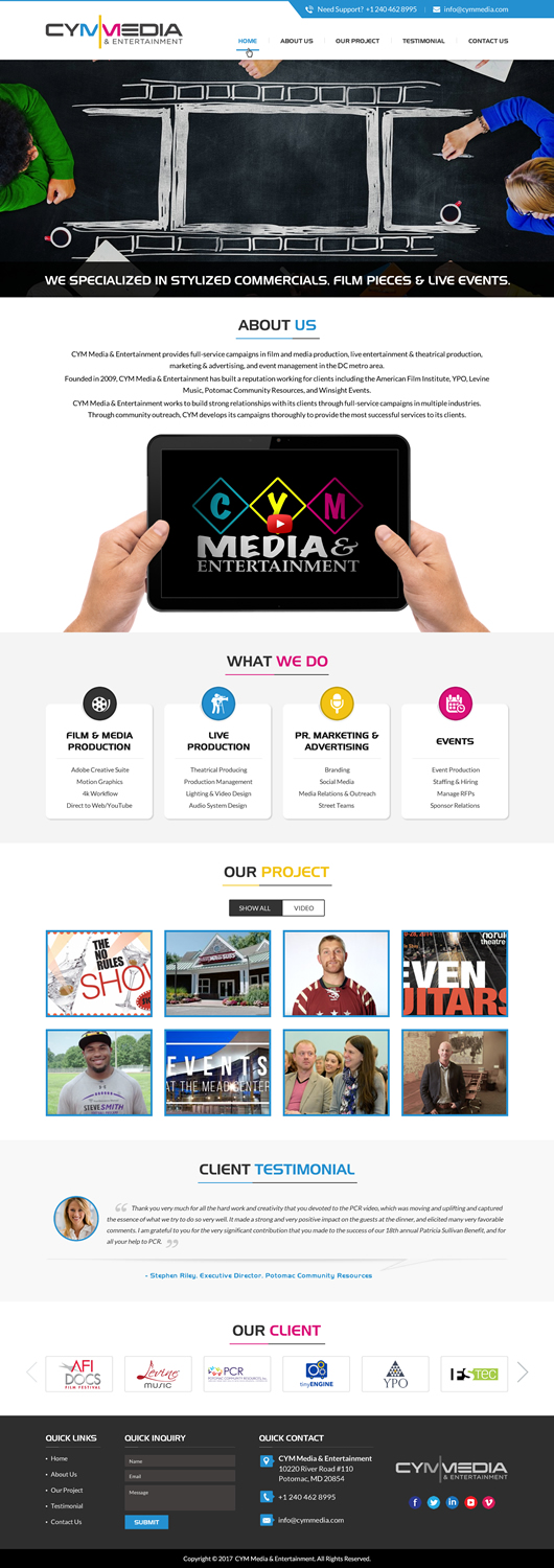 Diseño Web por jdv para CYM Media & Entertainment | Diseño #14102628