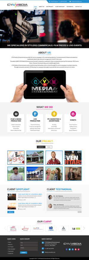 Web Design by jdv for CYM Media & Entertainment | Design: #14147418