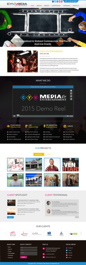 Web Design by jdv for CYM Media & Entertainment | Design: #14147426