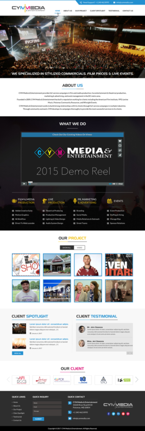 Web Design by jdv for CYM Media & Entertainment | Design: #14177536