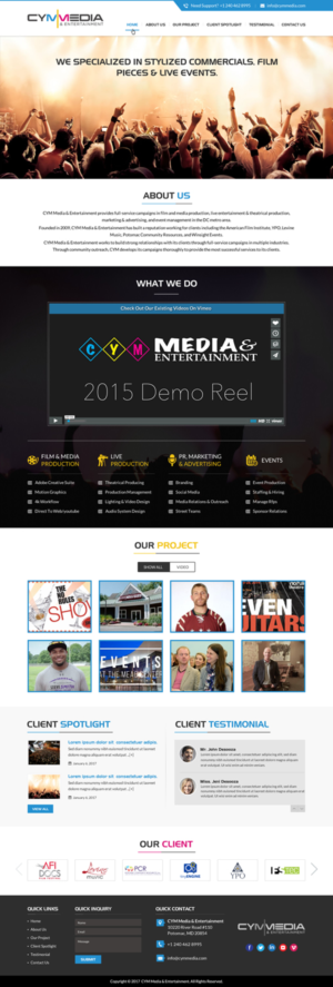 Media and Film Company Needs a New Website | Web-Design von jdv